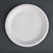 Fiesta Compostable Bagasse Round Plate 260mm (Pack 50)