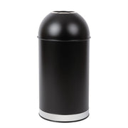 Bolero Steel Bullet Bin with Open Lid (Black) - 40Ltr CW954 - Hospitality Connect