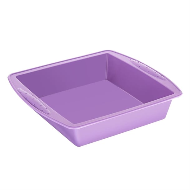 Flexible Silicone Square Bake Pan Purple (allergen) - 245x245mm
