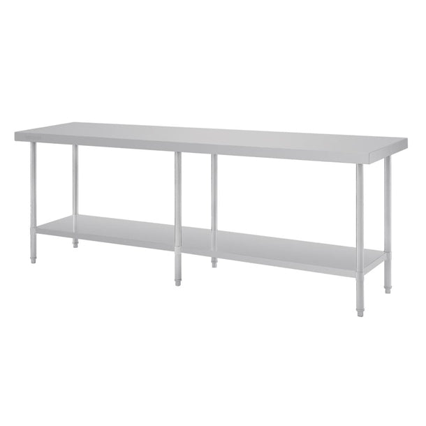 Vogue Premium 304 Stainless Steel Table - 2400x600x900mm - Hospitality Connect