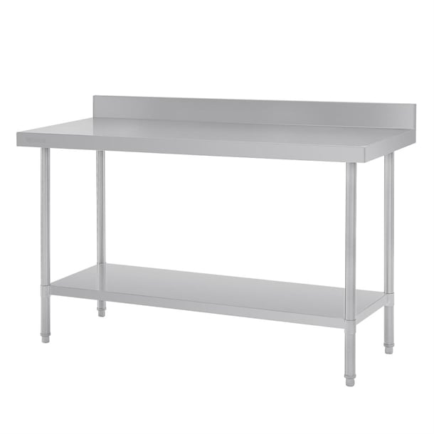 Vogue Premium 304 Stainless Steel Table with Upstand - 1800x600x900mm - Hospitality Connect