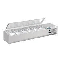 Polar G-Series Countertop Prep Fridge with Lid 6x 1/4GN with Hard Stainless Lid DA680-A - Hospitality Connect