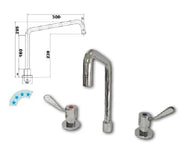 Jetstream DECK MOUNT WITH 300MM SPOUT JET3300DCB. - Hospitality Connect