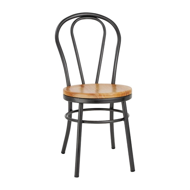 Bolero Clarisse Side Chair Metallic Grey (Box 2) - Hospitality Connect