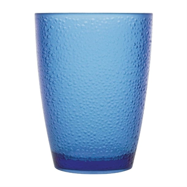 Olympia Kristallon Polycarbonate Pebbled Tumbler Blue - 275ml 9.75oz (Box 6) - Hospitality Connect