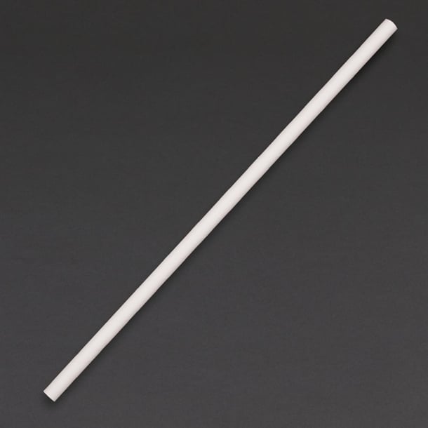 Fiesta Compostable Paper Straw White - 6mm (Box 250)