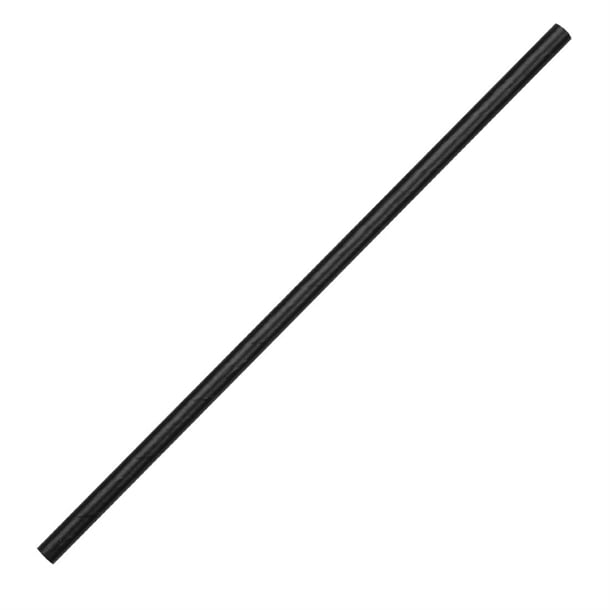 Fiesta Compostable Paper Straw Black - 6mm (Box 250)