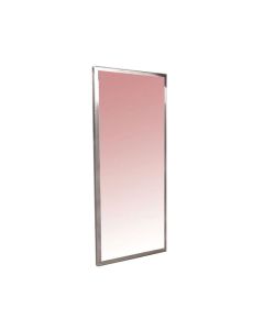 3Monkeez disabled compliant washroom mirror with satin stainless steel frame, 6mm glass, wall brackets, and anti-vandal screws.