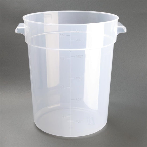Vogue Round Container Polypropylene - 20Ltr 676fl oz - Hospitality Connect