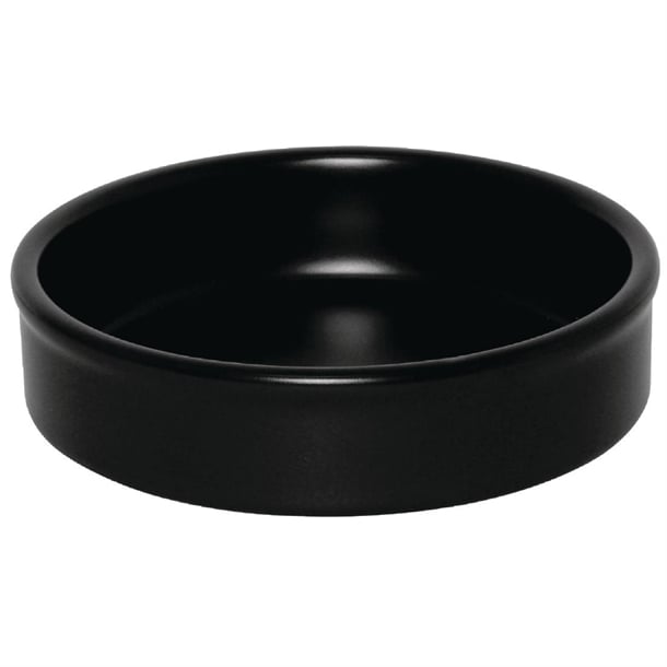 Olympia Tapas Stacking Dish Matt Black 134mm 5.25" 30mm(H) (Box 6) - Hospitality Connect