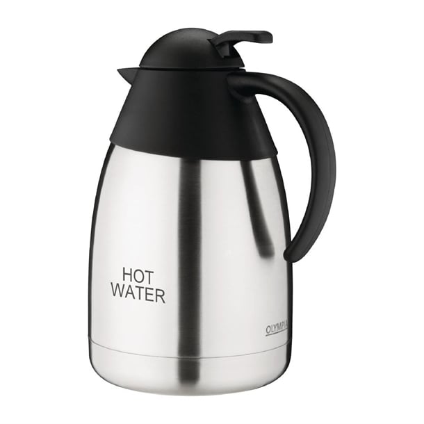 Olympia Vacuum Jug St/St Domed Lid - 1.5Ltr 'HOT WATER' - Hospitality Connect