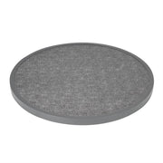 Bolero Black Brushed Mix Outdoor Fibre Glass Table Top Square Grey Trim Rnd580mm DL489 - Hospitality Connect