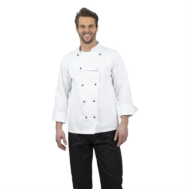 Whites Chefs Chicago Chefs Jacket Long Sleeve Stud Button - Size XXLDL710-XXL - Hospitality Connect