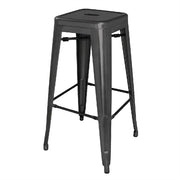 Bolero Black Steel Bistro High Stool (Pack 4) DL881 - Hospitality Connect