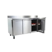 Polar U-Series Triple Door Counter Fridge with Upstand 417Ltr DL915-A - Hospitality Connect