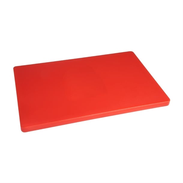 Hygiplas Extra Thick Low Density Chopping Board Red - 450x300x20mm