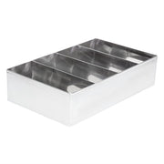 Cutlery Holder 4 Compartment St/St - 415x255x105mm - Hospitality Connect