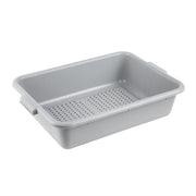 EDLP Vogue Plastic Perforated Grey Tote Box - 545x390x129 DN583 - Hospitality Connect