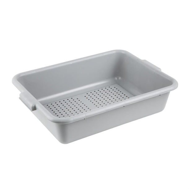 EDLP Vogue Plastic Perforated Grey Tote Box - 545x390x129 DN583 - Hospitality Connect