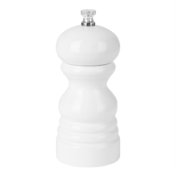 Olympia Salt or Pepper Grinder White Hevea Wood - 125mm - Hospitality Connect