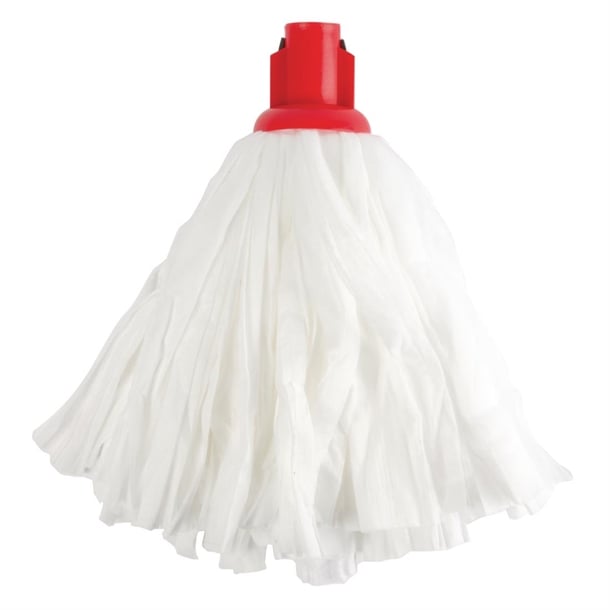 Jantex Standard Big White Socket Mop Red - 120g 4.2oz - Hospitality Connect