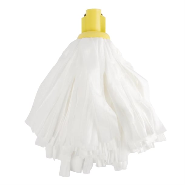Jantex Standard Big White Socket Mop Yellow - 120g 4.2oz - Hospitality Connect