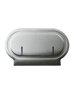 3Monkeez double jumbo toilet roll dispenser with viewing slot, key lock, concealed fixing, made of 304 grade satin stainless steel.