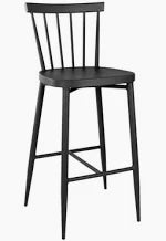 Bolero Windsor Aluminium Stools Black (Set 2) DX688