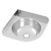 3monkeez Corner Round Wall Basin and Brackets. 40mm Outlet. 304 Grade S/S - Hospitality Connect