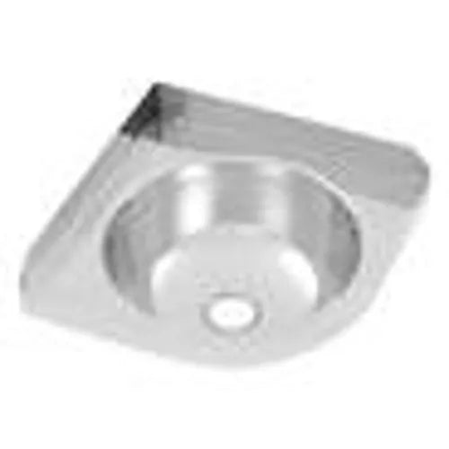 3monkeez Corner Round Wall Basin and Brackets. 40mm Outlet. 304 Grade S/S - Hospitality Connect