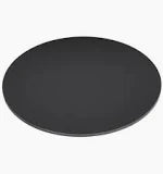Bolero Matte Black Round Outdoor Table Top - 600mm FU531