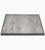 Bolero Wood Grain Effect Outdoor Fibre Glass Table Top Grey Trim Round - 580mm DL486