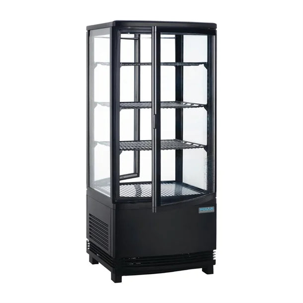 Polar C-Series Energy Efficient Curved Door Display Fridge Black - 86Ltr CX574-A - Hospitality Connect