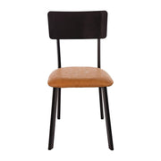 Bolero Metal & PU Side Chair Vintage Camel (Pack 4) - Hospitality Connect