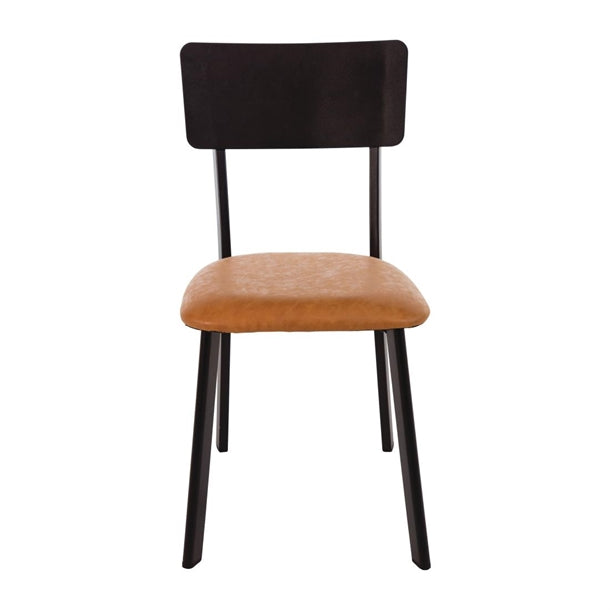 Bolero Metal & PU Side Chair Vintage Camel (Pack 4) - Hospitality Connect