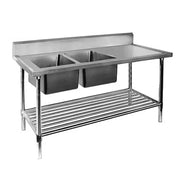 Modular Left Inlet Double Sink Dishwasher Bench DSBD7-1800LA. - Hospitality Connect