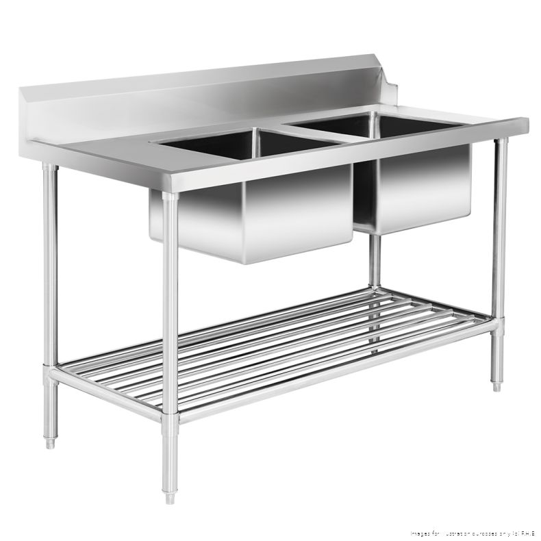 Modular Systems Double Right Handed Sink Bench for Dishwasher 1500x700x900mm - DSBD7-1500R/A