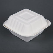 Fiesta Compostable Bagasse Burger Box - 81x149x152mm (Pack 500)