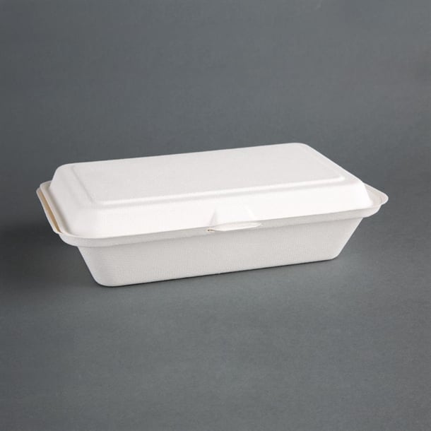 Fiesta Green Compostable Hinged Container - 64x161x248mm (Pack 250)