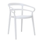 Bolero Mateo Café Chairs White (Pack 2) DX979 - Hospitality Connect