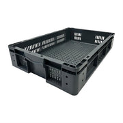 Vogue Perforated Plastic Storage Crate - 600x400x120mm