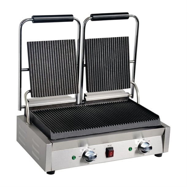 Apuro Bistro Double Contact Grill - Ribbed/Ribbed - 15amp - Hospitality Connect