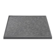 Bolero Black Brushed Mix Outdoor Fibre Glass Table Top Square Grey Trim - 700mm DZ873 - Hospitality Connect