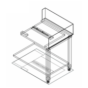 Fagor Stainless Steel Corner Bench w/ Introduction of Baskets by the Right Side E-90D