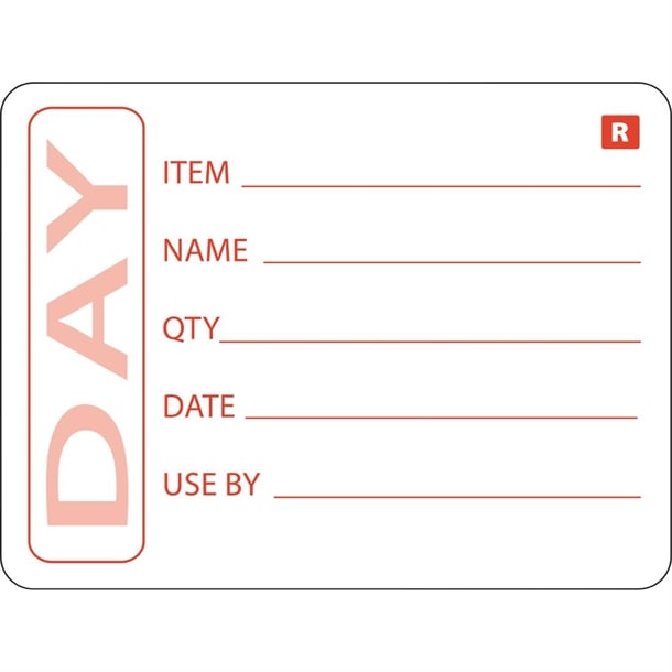 Hygiplas Removable Food Prep Label 2x2.5'' (Roll 500)