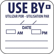 Hygiplas Removable Use by Food Prep Label 1'' (Roll 1000)