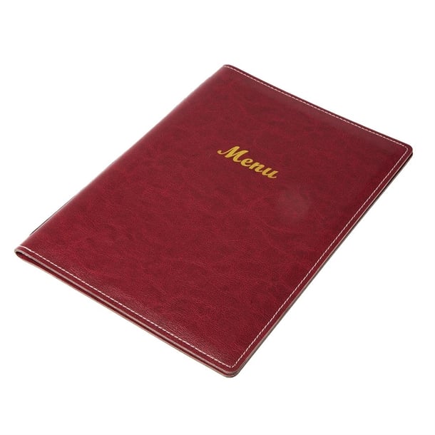 Olympia Menu Cover Leatherette Burgundy A4 (4 sides) - Hospitality Connect