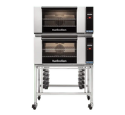 Turbofan E27T22C - Full Size Electric Convection Ovens Touch Screen Control Double Stacked on a Stainless Steel Base Stand - Hospitality Connect