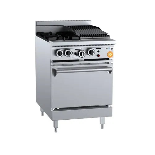 K + Oven with Two Open Burners & 300mm Char Broiler KOV-SB2-CBR3. - Hospitality Connect