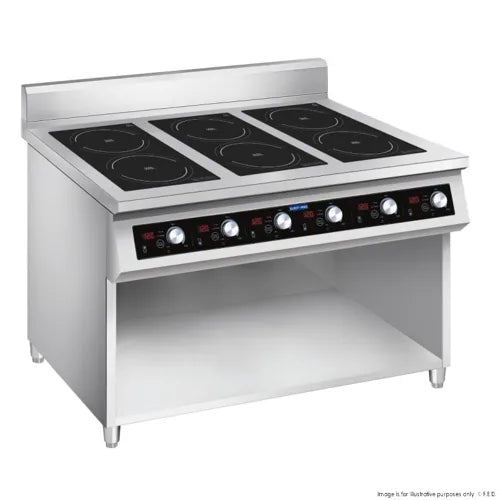 Electmax 700 Series Induction 6-Burner Cooker with Splashback EIC7-1200P - Hospitality Connect